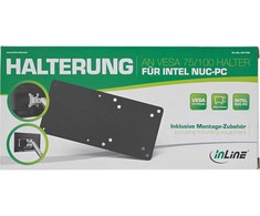 Laikiklis Manhattan InLine® Halterung für Intel NUC-PC an VESA 75/100 Halter
