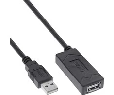 USB kabelis Manhattan USB-A - USB-A 5 m, juodas