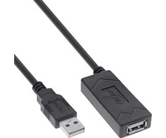 USB kabelis Manhattan USB-A - USB-A 7,5 m juodas