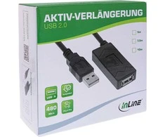 USB kabelis Manhattan USB-A - USB-A 7,5 m juodas