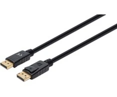 Manhattan 8K@60Hz DisplayPort DP 1.4 kabelis, 2.0m, Palaiko 4K@144Hz, HDR, Paauksuoti kontaktai, juodas, 355575