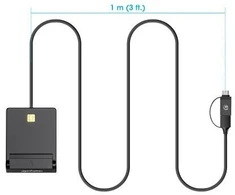Manhattan Skaitytuvas kart chipowych su USB-C / USB-A wtyczką combo (102759)