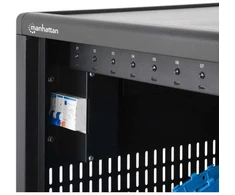Manhattan Nešiojamas kompiuteris Charging Cabinet Desktop (or trolley) via USB-C 65W 16" 12-bay, Suitable for USB-C laptops (to 16"), iPads, MacBooks, Chromebooks, other USB-C devices, Bays 395x32.5x290mm, USB-C charging cables included,Cart, UK &amp; EU
