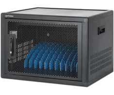 Manhattan Nešiojamas kompiuteris Charging Cabinet Desktop (or trolley) via USB-C 65W 16" 12-bay, Suitable for USB-C laptops (to 16"), iPads, MacBooks, Chromebooks, other USB-C devices, Bays 395x32.5x290mm, USB-C charging cables included,Cart, UK &amp; EU