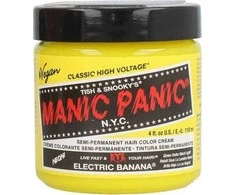 „Manic Panic Classic“ aukštos įtampos elektriniai bananų spalvos pusiau ilgalaikiai plaukų dažai, 118 ml