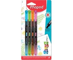 Maped Graph Peps Fancy 4 vnt. flomasteriai