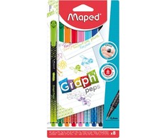 Maped Graph Peps Deco plonas rašiklis, 8 spalvų MAPED