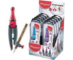 Maped Stop&amp;Safe kompasas + MAPED pieštukas
