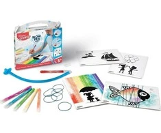 Pučiamų flomasterių komplektas MAPED Creativ Blow Pen String’Art
