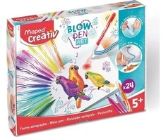Maped CREATIV Blow Pen Art pučiamųjų flomasterių rinkinys, 24 spalvų