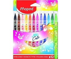 Maped Mini Cute rinkinys: 12 spalvų markeriai vaikams