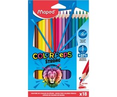 Spalvoti pieštukai Maped Colorpeps Strong, 18 spalv.