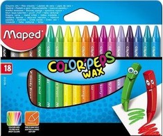 Maped Vaškinės kreidelės ColorPeps, 18 spalvų
