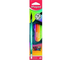 Maped Grafitinis pieštukas be medienos BlackPeps Energy trikampė HB su gumel
