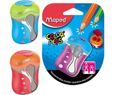 Maped Colorpeps drožtukas su 2 skylutėmis ir talpykla