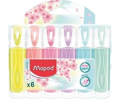 Maped Fluo Peps pasteliniai žymekliai, 6 spalvų MAPED