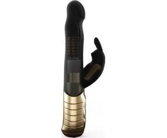 Marc Dorcel MARC DUCEL _ Baby Rabbit Juodas &amp; amp; Gold 2.0 Triukšmo vibratorius su dviguba stimuliacija