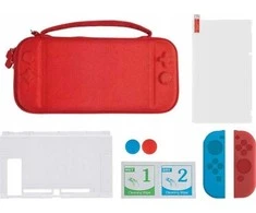 MARIGames rinkinys 6in1 atvejis EtuI stiklas Nintendo perjungiklis / Ds- 106 Raudonasis dėklas
