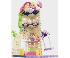 MARIOINEX Mini Vaflinės Princesės Fantazijos Bokšto Konstrukcijos Kaladėlės, 148 Detelės