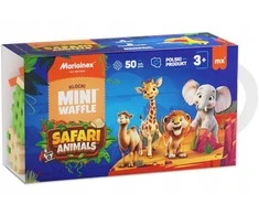 Marioinex Mini vaflių kaladėlės - safario gyvūnai, 50 vnt.
