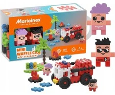 Marioinex mini vaflinės kaladėlės miesto priešgaisrinės tarnybos 80vnt 2 figūrėlėsZA5488