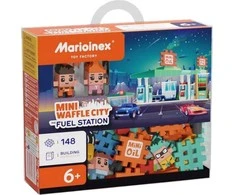 MARIOINEX Mini Waffle City statybiniai kaladėlės degalinė, 148 detalės
