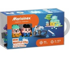 Konstruktorius Marioinex Mini Waffle policijos automobilių ir juvelyrinių dirbinių parduotuvę, 80 d.