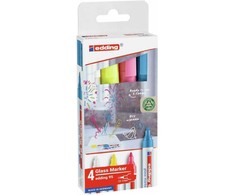 Žymeklis stiklui EDDING e-95, 1,5-3 mm, 4 vnt., spalvų mišinys