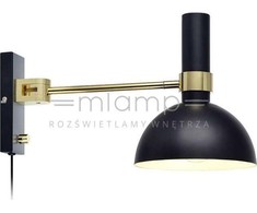 Sieninis šviestuvas Kinkiet Markslojd Kinkiet lampa ścienna Markslojd Larry 1x60W E27 juoda / auksinė 106970