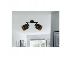 Lubinis šviestuvas Lampa sufitowa Markslojd Reality Thiago 838402-02 listwa plafon lampa sufitowa spot 2x40W E14 płomienna juoda