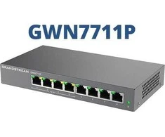 Šakotuvas Grandstream GWN7711P Layer 2 Lite valdomas jungiklis, 8 portů, 4x PoE / PoE+