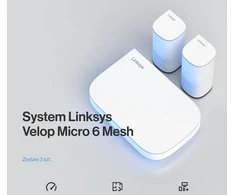 Maršrutizatorius Linksys Maršrutizatorius Linksys Dwupasmowy System Mesh Velop Micro Wi-Fi 6 3 Gb/s 3 vnt nowy