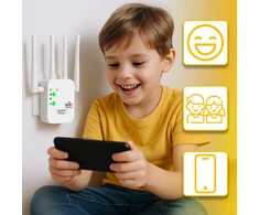 Maršrutizatorius RTO stiprus „Wi-Fi“ signalo stiprintuvas, 4 antenų, 300 Mb/s, 2,4 GHz, lauko kartotuvas – ER1046