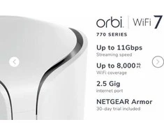 Maršrutizatorius NETGEAR Orbi 770 3 vnt. pakuotė (RBE773-100EUS)