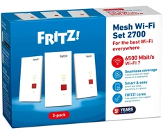 Maršrutizatorius Prieigos taškas fritz! Mesh Set 2700 Tinklo stiprintuvas 6448 Mbit/s Baltas (20003139)