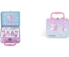 Aquarius MARTINELIA Little Unicorn kosmetikos rinkinys Medium Tin Case, 11 akių šešėlių, 2 nagų lakai, 2 lūpų blizgiai