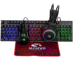 Klaviatūra MARVO CM416 Loot 40 4-in-1 Žaidimų Įrangos Rinkinys | Juodas | UK