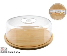 Sūrio dubuo, 28 cm, bambukas, 9,5 x 28 x 28 cm, KITCHEN&amp;GO