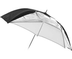 „Massa 2-in-1“ skėtis, baltas – difuzorius + reflektorius – sidabrinis / 110 cm