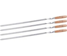 FLORALAND MASTER GRILL IEŠMAS ŠAŠLYKAMS, RINKINYS 4 vnt., ILGIS 60 cm, MEDINĖ RANKENA