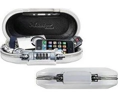 Nešiojamas seifas su apsauginiu laidu Master Lock 5900EURDWHT Balta ABS 700 ml 6 x 12,9 x 24 cm