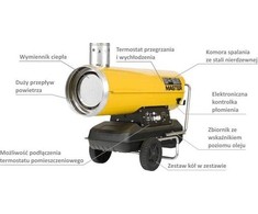 Netiesioginio degimo dyzelinis šildytuvas BV 170 E 47 kW, Master