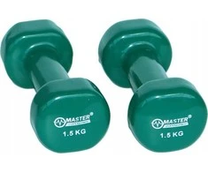 Master Viniliniu būdu padengtas ketus Hantel 1,5kg x 2