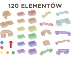 MASTERKIDZ Ball Track Construction Set STEM Board 120 pieces