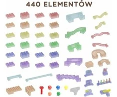 MASTERKIDZ Ball Track Construction Set STEM Board 440 pieces