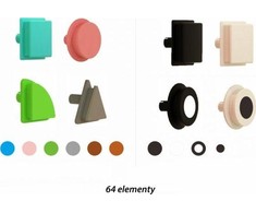 MASTERKIDZ Žaislai kūrybai Kočiai geometrinėmis formomis 64 vnt