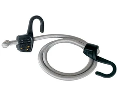 Master Lock Masterlock Reguliuojamo ilgio sustiprinta tvirtinimo guma su kabliukais, 15-150cm, plieno kabliukas dengtas plastiku, pilka