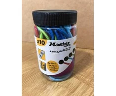 Masterlock MASTER LOCK 10 tvirtinimo gumų komplektas su rutuliuku, 2x20, 3x30, 3x40, 2x50cm