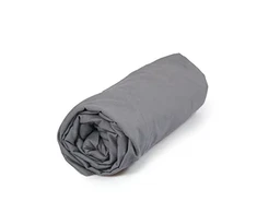 Vaikiška premium medvilninė paklodė Matex, 70x140 cm, pilka
