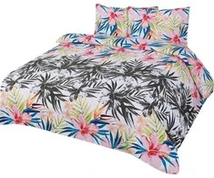 Matex Patalynė flanelinė 200x220 F-61A palmių lapai gėlės rutulys spalvinga